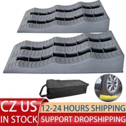 Car Leveling Ramps 2pcs RV Wheel Chocks 3-Step Camper Leveling Blocks Trailer Wheel Chocks And Levelers Lightweight Travel