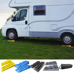 Car Leveling Ramps 2pcs RV Wheel Chocks 3-Step Camper Leveling Blocks Trailer Wheel Chocks And Levelers Lightweight Travel
