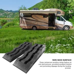 Car Leveling Ramps 2pcs RV Wheel Chocks 3-Step Camper Leveling Blocks Trailer Wheel Chocks And Levelers Lightweight Travel