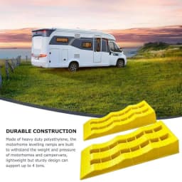 Car Leveling Ramps 2pcs RV Wheel Chocks 3-Step Camper Leveling Blocks Trailer Wheel Chocks And Levelers Lightweight Travel