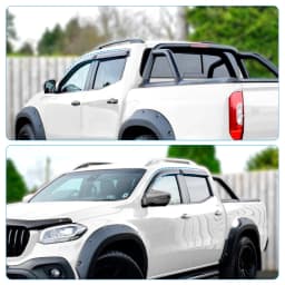 Car Wind Deflector Sun Rain Guard For Mercedes-Benz X-Class 2017-2023 Matte Black Window Visor Double Cabin Car Accessories
