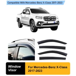 Car Wind Deflector Sun Rain Guard For Mercedes-Benz X-Class 2017-2023 Matte Black Window Visor Double Cabin Car Accessories