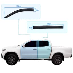 Car Wind Deflector Sun Rain Guard For Mercedes-Benz X-Class 2017-2023 Matte Black Window Visor Double Cabin Car Accessories