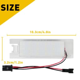 2Pcs For Vauxhall Opel Astra H Corsa C D Zafira B Adam Meriva B CANBUS LED License Number Plate Light 18 LEDs Waterproof Car
