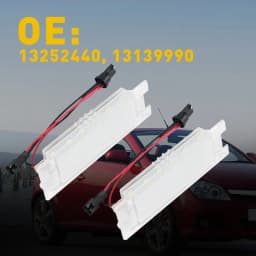 2Pcs For Vauxhall Opel Astra H Corsa C D Zafira B Adam Meriva B CANBUS LED License Number Plate Light 18 LEDs Waterproof Car