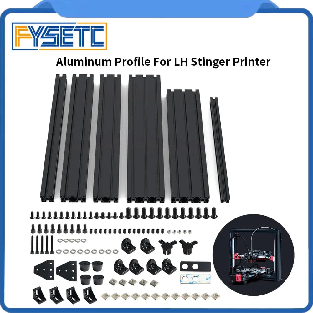 FYSETC LH Stinger Black Aluminum Profile High Quality Aluminum Extrusion Profile Frame Kit For LH Stinger 3D Printer