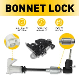 1SET Long Type Rod Bonnet Hood Release Lock Latch Repair Kit For Ford Focus MK2Saloon Hatchback Estate C MAX MK1 MPV with 2Keys