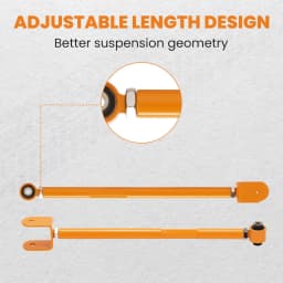 Pair Adjustable Rear Control Arms Set for BMW E36 E46 E83 E85 E86 /Z4/M3 3-Series Gold Suspension Lower Camber Arms Kit