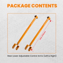 Pair Adjustable Rear Control Arms Set for BMW E36 E46 E83 E85 E86 /Z4/M3 3-Series Gold Suspension Lower Camber Arms Kit