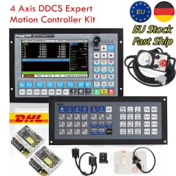 【EU Stock】3 / 4 / 5 Axis Standalone Motion CNC Controller PLC Offline DDCS Expert & MPG Handwheel & Emergency Stop & Keyboard