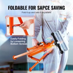 SucceBuy Roller Stand Heavy Duty 2500 LBS Load Capacity 27.6"-52" Adjustable Folding Roller Support Stand for Pipe Wooden Boards