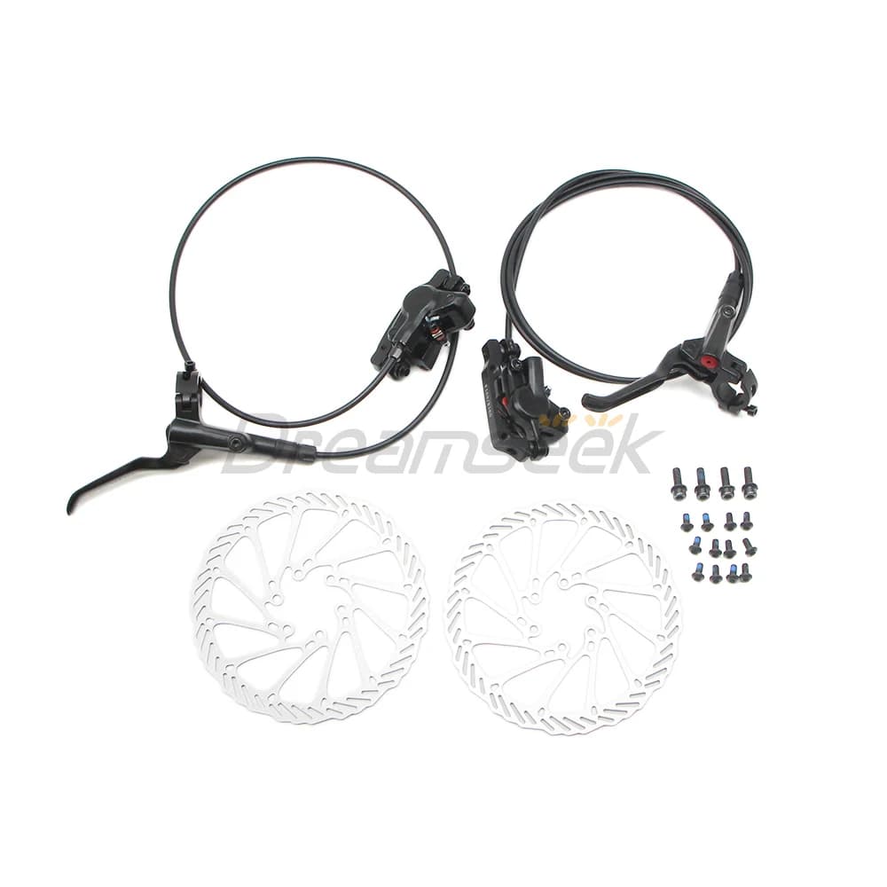 Bicycle Hydraulic Disc Brake Set 800/1450mm MTB Mountain Bike Oil Brakes Front Rear W/ 160mm Rotor Lever Caliper Aluminum Alloy