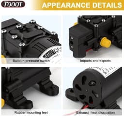 12V Water Pump Caravan Camper Motorhome High Pressure Water Pump 6L/Min Caravan Wash Tool