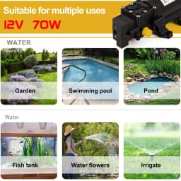 12V Water Pump Caravan Camper Motorhome High Pressure Water Pump 6L/Min Caravan Wash Tool