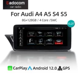 Android 12 System Car Screen Multimedia Player For Audi A4 A5 S4 S5 2009-2016 GPS Navigation Multimedia Stereo 4G WiFi CarPlay