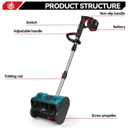 ONEVAN 3000W 300mm Brushless Electric Snow Plow Cordless Snow Sweeper Shovel Clean Street Courtyard For Makita 18V Battery Pin