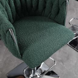 Upholstered Bar Stools Adjustable Counter Height Bar Stools with Woven Backs and Stable Silver Base for Counter Kitchen