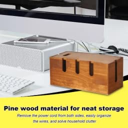 Cable Management Box Wire Storage Cord Outlet Hider Sturdy Cord Holder Protector Extension Hiders Storage for Study Room Bedroom