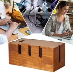 Cable Management Box Wire Storage Cord Outlet Hider Sturdy Cord Holder Protector Extension Hiders Storage for Study Room Bedroom