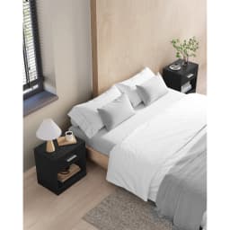 VASAGLE Bedside Tables, Set of 2, Side Table with Drawer, Handle, Open Compartment, End Table