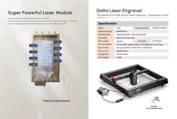 AlgoLaser Delta 22W Alpha 22W Alpha 10W DIY KIT 10W 20W Cut Plywood Wood Engrave Aluminum Offline Usage DIY Laser Engraving Tool
