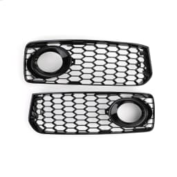 Artudatech 2x Fog Light Grill Grille Black Trim For Audi A5 S-Line S5 B8 RS5 2008-2012
