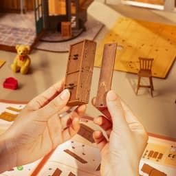 Rolife Tipsy Restaurant Kit DIY Miniature House Kit Desk Bookshelf Decoration For Adults Gift Idea For Girls Boys Kids