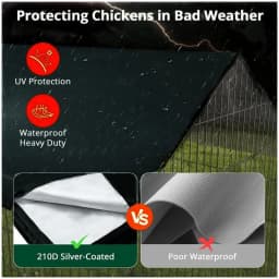 Chicken Coop Tarp For Winter Chicken Coop Fence Dust Cover Multi-Purpose Chicken Coop Tarp Cover Waterproof Chicken Coop