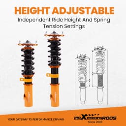 4 Pcs Coilovers Strut for Toyota Corolla 9th Gen. (E130) 2003-2008 USA, for Toyota Matrix XRS Suspension Shock Absorber Kit