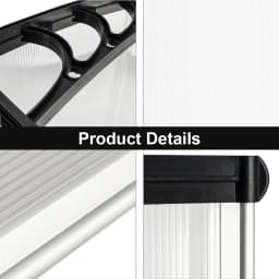 Window Door Awning Canopy 2 Sizes Front & Back Porch Shade PC Cover for Rainproof Sun Shade Snow Protection