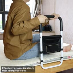 Easy Assembly Bed Rail Adjustable Bed Rail with Sensor Light Storage Pocket for Elderly Adults Pregnant Women for Handicap