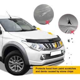 Bonnet protector Hood Deflector Front Bug Shield For Mitsubishi Triton 2015 2016 2017 2018