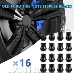 16PCS Black Alloy Wheel Nuts For Ford Fiesta Focus MK1 MK2 MK3 ST RS M12 X 1.5 19MM Bolt Lug Stud