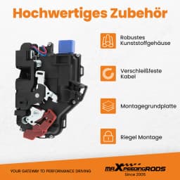 Door Lock Actuator Rear Right FOR VW JETTA MK3 TOURAN CADDY MK3 2003-2010 7PIN 7L0839016 3D4839016A