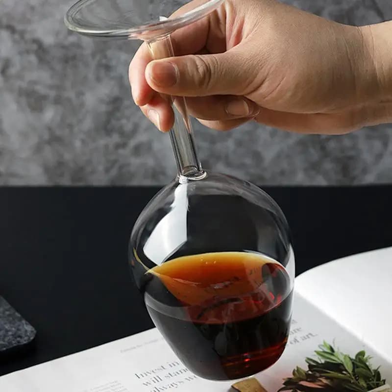 14oz Upside Down Wine Glass Creative Upside Down Cups for Red Wine Holiday Classic Drinkware For Bar Club And Home Use