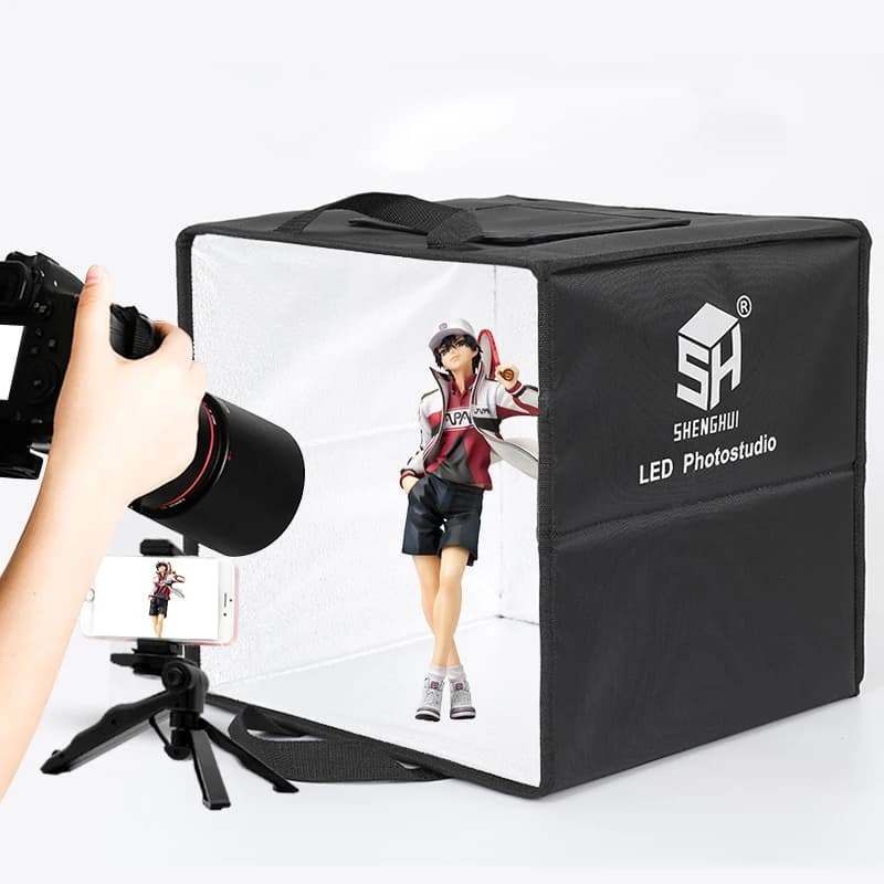 30cm Photography Tabletop Lightbox Desktop Portable Photo Studio Ring LED Light Box 5pc Color Backgrounds Soft Shooting Tent Box