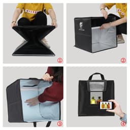 30cm Photography Tabletop Lightbox Desktop Portable Photo Studio Ring LED Light Box 5pc Color Backgrounds Soft Shooting Tent Box