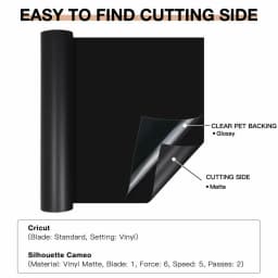 HTVRONT 12"X35ft/30x1066cm Matte Permanent Adhesive Vinyl Roll for Cricut Craft DIY Cup Glass Phone Case Decor Stickers