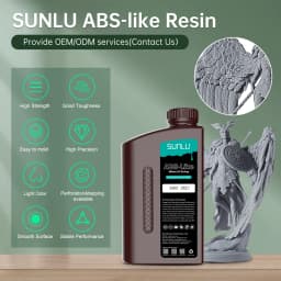 SUNLU 1000G ABS-LIKE Low Ordor Smooth Surface 405nm UV Resin Curing Easy to Mold High Precision Photopolymer SLA/DLP/LCD Printer