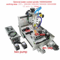 2200W 5 Axis Metal Engraving Machine 6040 4 Axis CNC Router 3040 PCB Engraving 3020 Drilling and Milling Machine With Sink