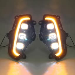 2 Color For Toyota RAV4 XA50 2019 2020 2021 2022 2023 LED DRL Daytime Running Light Driving Fog Lamp With Turn Signal Lamp