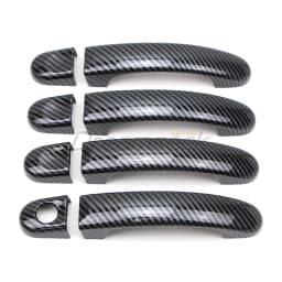 8PCs Carbon Fiber Pattern Door Handle Cover Decoration Set Trim For VW Volkswagen Transporter T5 T6 Touran Caddy Van 2004-2015