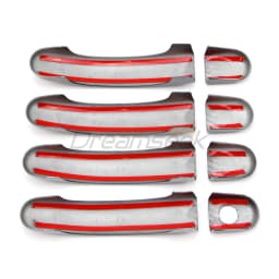 8PCs Carbon Fiber Pattern Door Handle Cover Decoration Set Trim For VW Volkswagen Transporter T5 T6 Touran Caddy Van 2004-2015