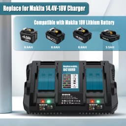 18V battery charger for Makita DC18RD DC18RC 18V Lithium-Ion Dual Port Rapid Optimum Charger 14.4V~18V for MAKITA charger