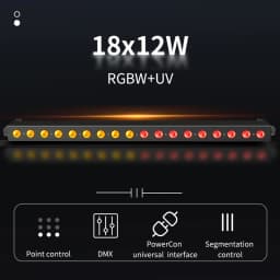 DMX18x12W LED RGBW/RGBWAUV Wall Wash Light Bar DMX Line Bar Wash Stage Light Party Wedding Events Lighting