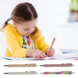 Ballpoint Pen Pearl Rhinestone Ballpoint Pen Retractable Ink Rhinestone Pen Luxury Rhinestone Cute Rose Gold Metal Stationery