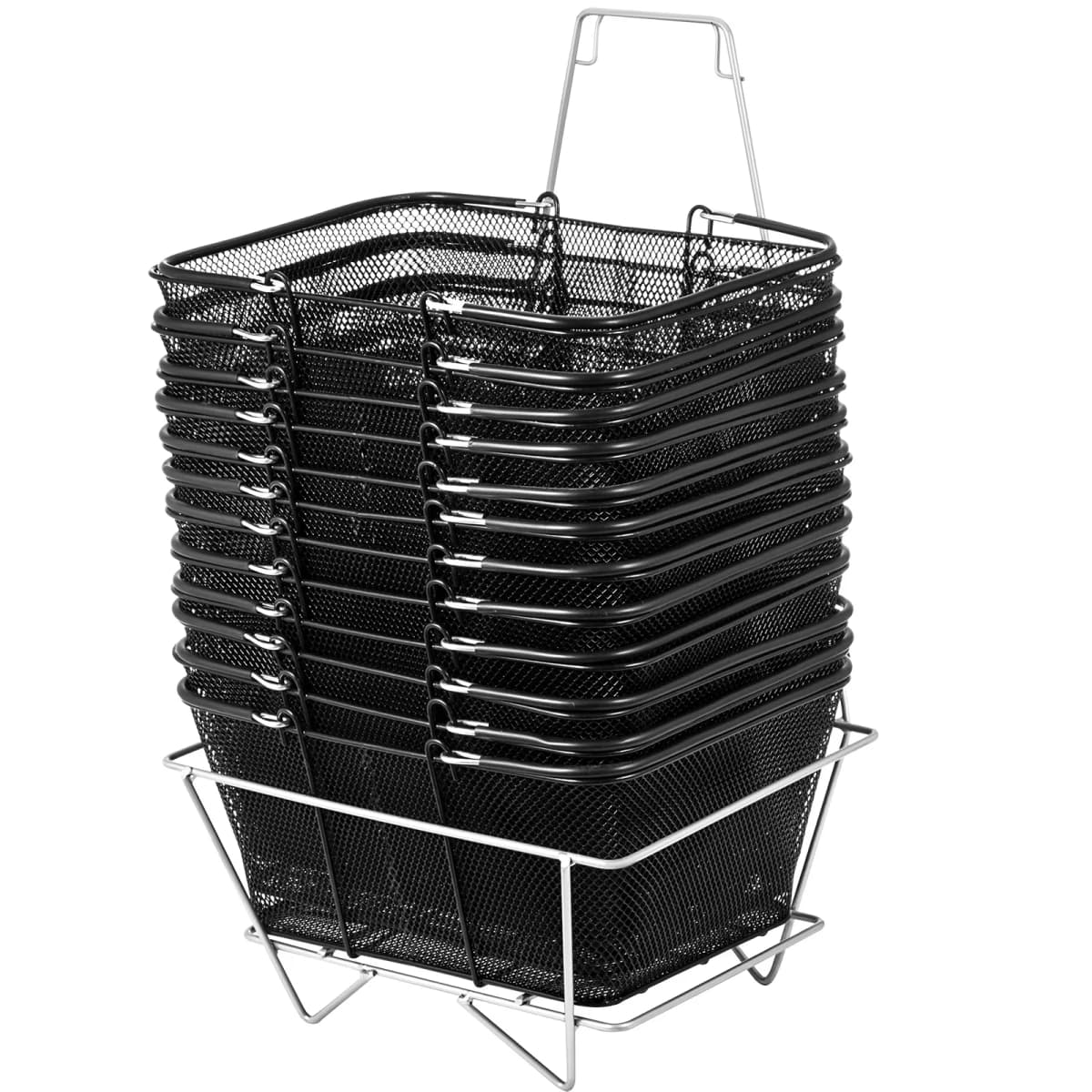 SucceBuy 12PCS Shopping Baskets Storage with Handles Grocery Mall Cart Kids Basket for Supermarkets Organizing Retail Stores