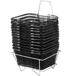 SucceBuy 12PCS Shopping Baskets Storage with Handles Grocery Mall Cart Kids Basket for Supermarkets Organizing Retail Stores