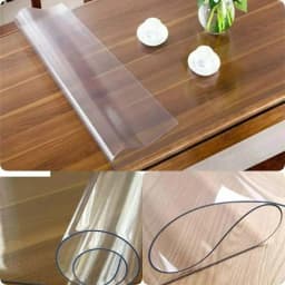 PVC Tablecloth Transparent Table Cloth 2mm Waterproof Kitchen Oil-Proof Table Mat Plastic Soft Glass Protector Cover