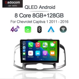 QLED 720P CarPlay 9' 2 Din Android 13.0 Car Player 8 Core DSP Multimedia GPS Autoradio For Chevrolet Captiva 1 2011 - 2016